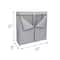 Honey Can Do 60" Gray Wide Double Door Portable Wardrobe Closet